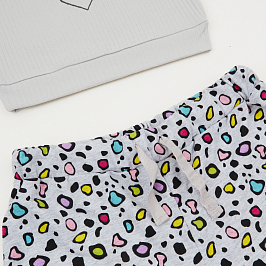 Комплект  топ лапша, шорты кулирка 7626900109