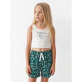 Комплект топ лапша, шорты кулирка 7626900104