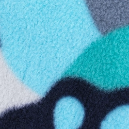 Флис рулон набивка серо-голубой "Абстракция"