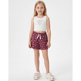 Комплект топ лапша, шорты кулирка 7626900107