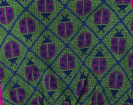 Интерлок рулон набивка зеленый "Божья коровка"