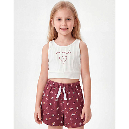 Комплект топ лапша, шорты кулирка 7626900107