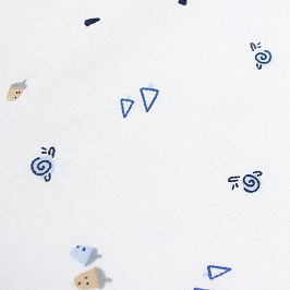 Интерлок рулон набивка пенье белый " Желудь+елки"