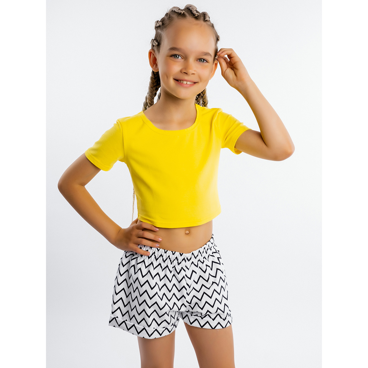 Комплект топ кулирка лайкра, шорты интерлок 7028900101 Комплект топ кулирка лайкра, шорты интерлок 7028900101