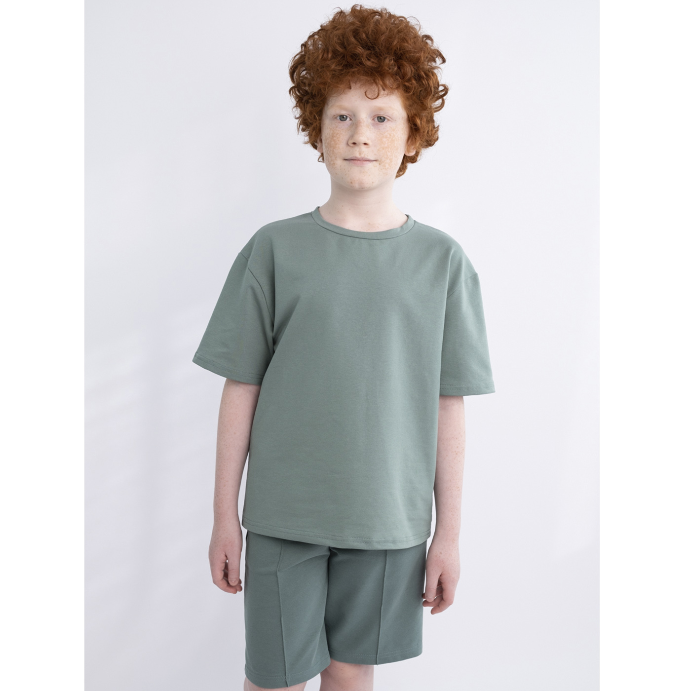 Комплект шорты и футболка футер 2х нитка петля 7424320101 Комплект шорты и футболка футер 2х нитка петля 7424320101