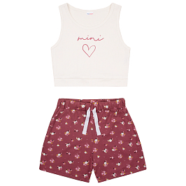 Комплект топ лапша, шорты кулирка 7626900107