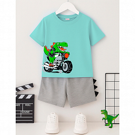 Комплект футболка кулирка, шорты интерлок 7360900502