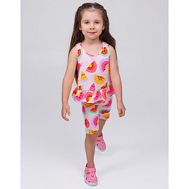 Комплект топ кулирка, велосипедки кулирка с лайкрой 7072100401