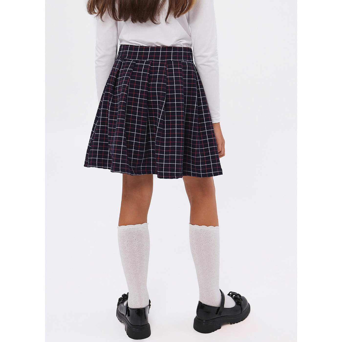 Юбка школьная футер 2х петля 1660320102 Юбка школьная футер 2х петля 1660320102