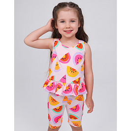 Комплект топ кулирка, велосипедки кулирка с лайкрой 7072100401