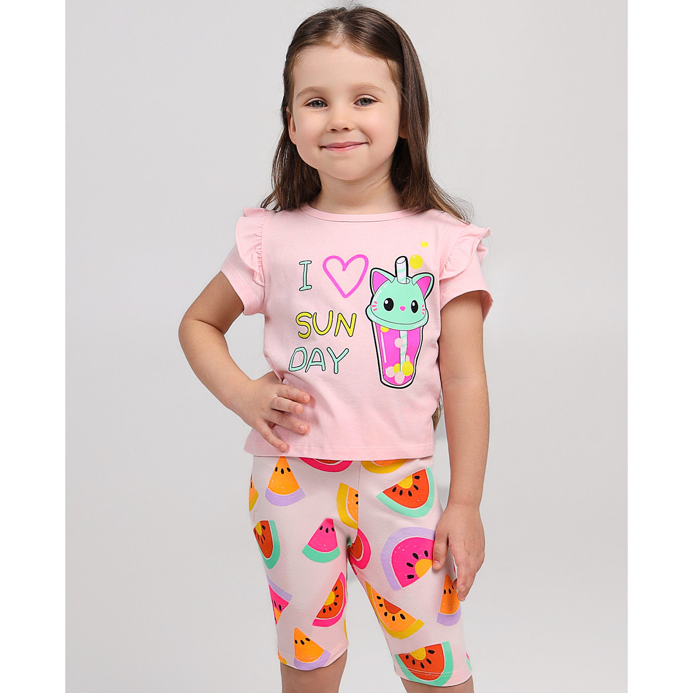 Комплект футболка кулирка , велосипедки кулирка с лайкрой 7825100104 Комплект футболка кулирка , велосипедки кулирка с лайкрой 7825100104